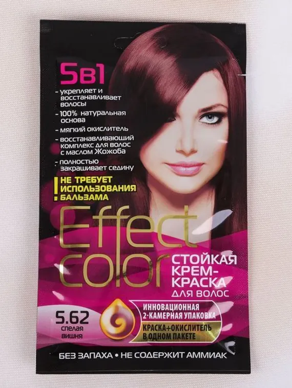 Cтойкая крем-краска для волос Effect Сolor тон спелая вишня, 50 мл
