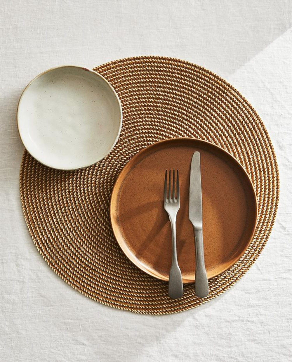 ZARA HOME ПОДСТАВКА ПОД СТОЛОВЫЕ ПРИБОРЫ (НАБОР ИЗ 2 ШТ.), ТЕМНО-РЫЖИЙ