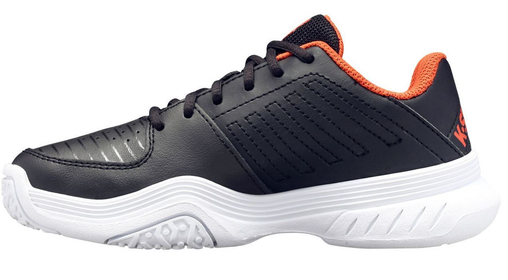 Детские теннисные кроссовки K-Swiss Court Express Omni - jet black/spicy orange/white