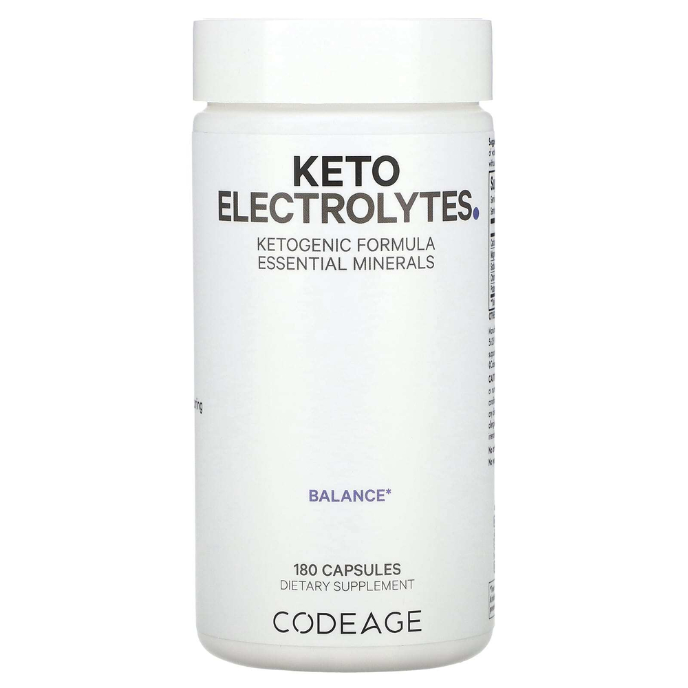 Codeage, кетоэлектролиты, 180 растительных капсул