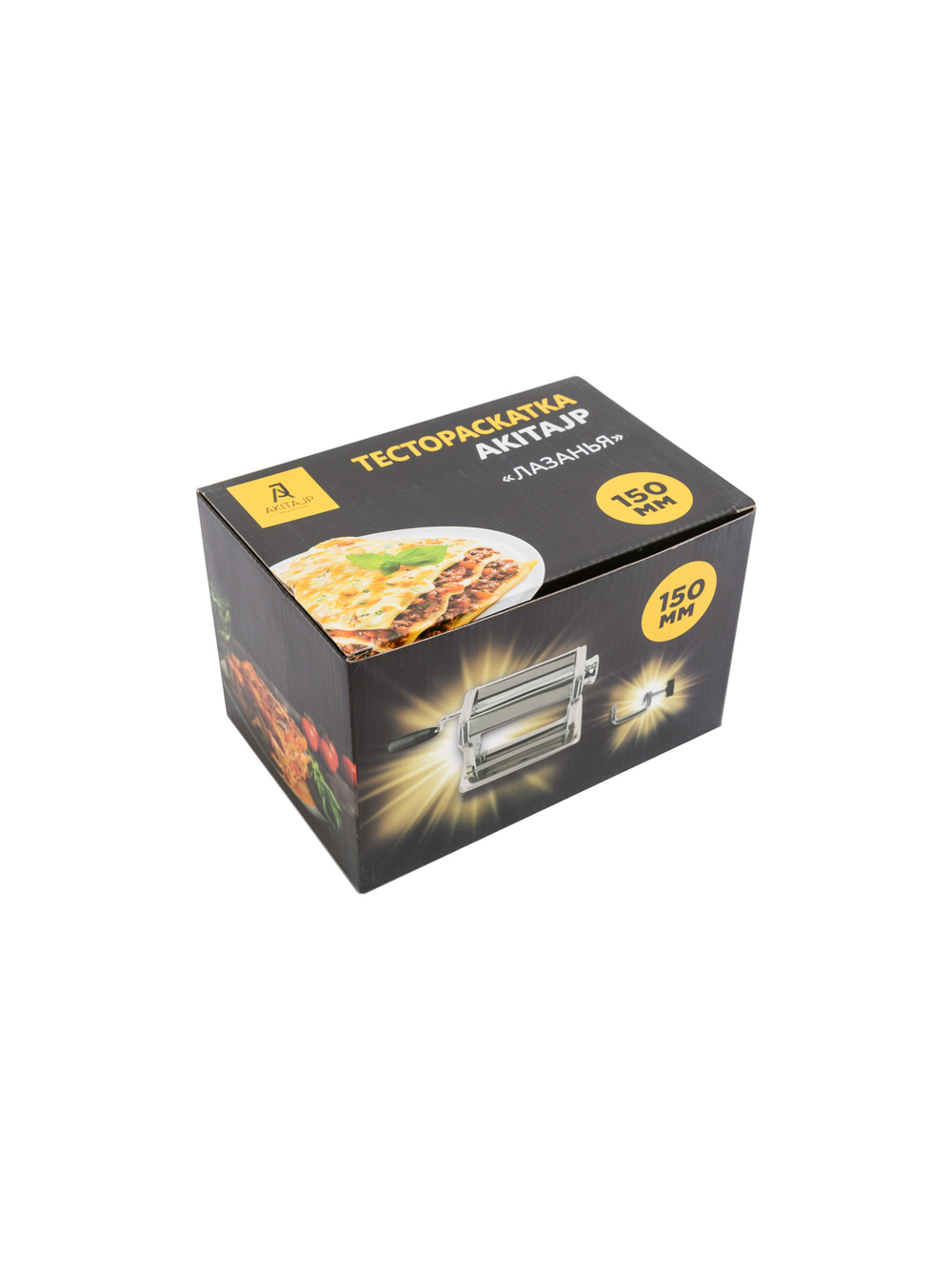 Ручная тестораскатка AKITAJP pasta machine lasagna 150 мм "лазанья" тестораскаточная паста машина без лапшерезки