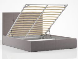 Кровать Твист 160х200(Универс, ППМ, Микровелюр серый, В цвет)