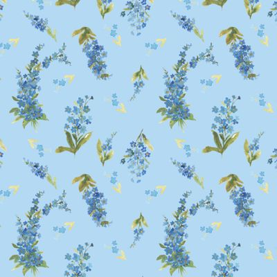 Нежные незабудки на голубом фоне