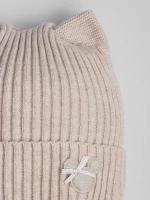 Шапка и снуд для девочки с ушками на завязках