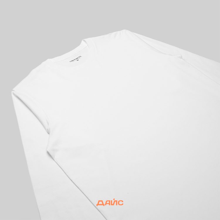 Лонгслив мужской Carhartt WIP Base артикул:I026265_white - купить в магазине Дайс