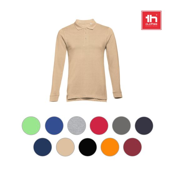 THC BERN 3XL. Мужское поло с длинным рукавом