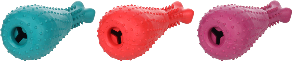 Игрушка для собак "Куриная ножка", 15,5 х 6 х 6 см, резина, в ассортименте, Flamingo