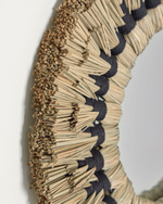 Круглое зеркало Akila из натуральных зеленых волокон 40 см