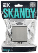 SKANDY Выключатель 1-клавишный перекрестный 10А SK-V03N металл никель IEK