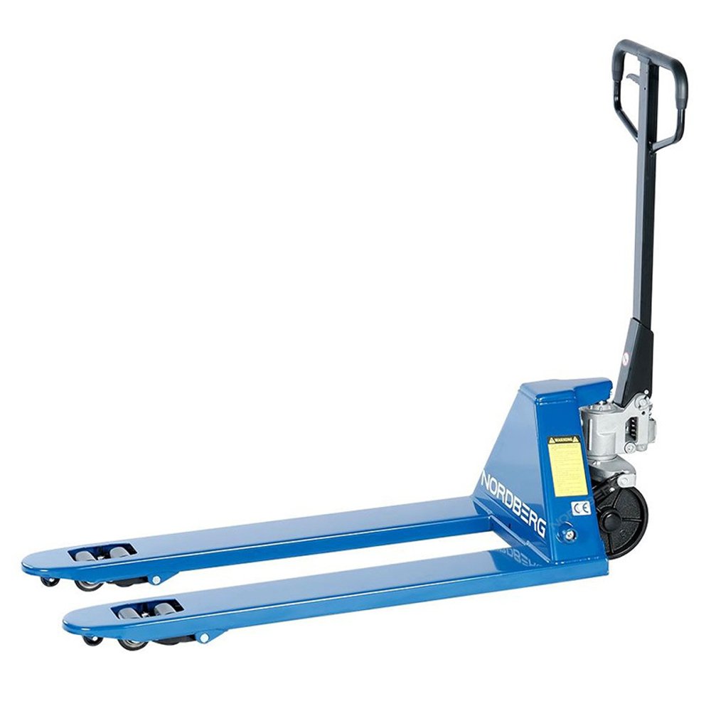 NORDBERG (N3901-25) Тележка (рохля) складская гидравлическая 2.5 т, усиленная, с полиуретановыми колесами