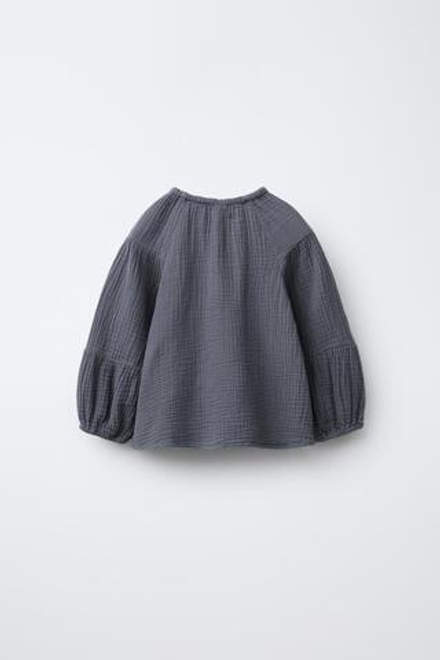 ZARA РУБАШКА ИЗ БАМБУКА, АНТРАЦИТОВО-СЕРЫЙ
