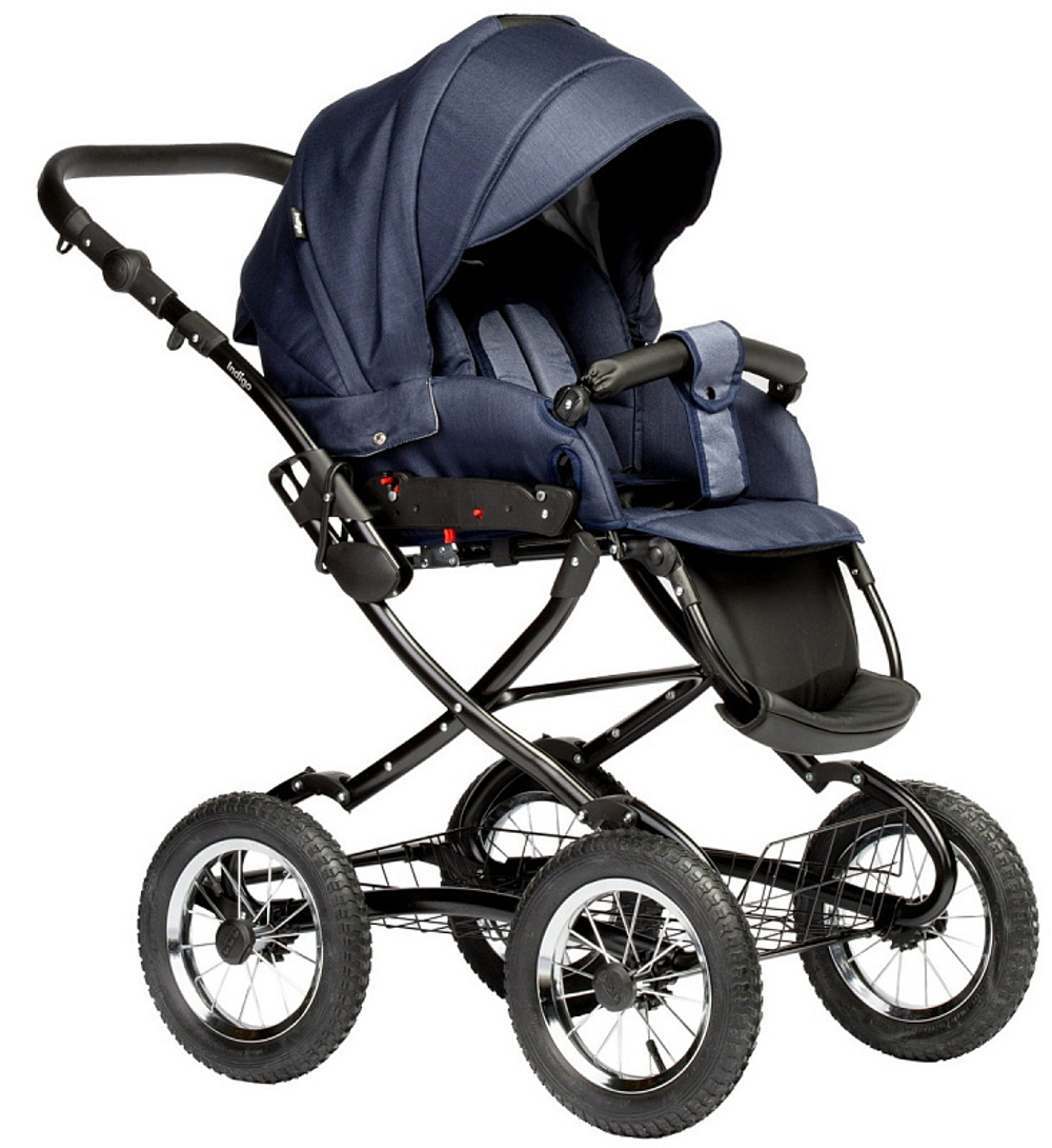 Детская коляска Indigo Barbara 21 Classic 3 в 1 с автокреслом Avionaut Cosmo Ba01 синий