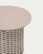 Уличный столик Sedalis из алюминия и серо-коричневого шнура Ø50 см