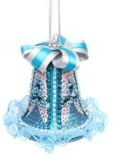 Набор для творчества "Колокольчик новогодний" из пайеток голубой (Волшебная мастерская)