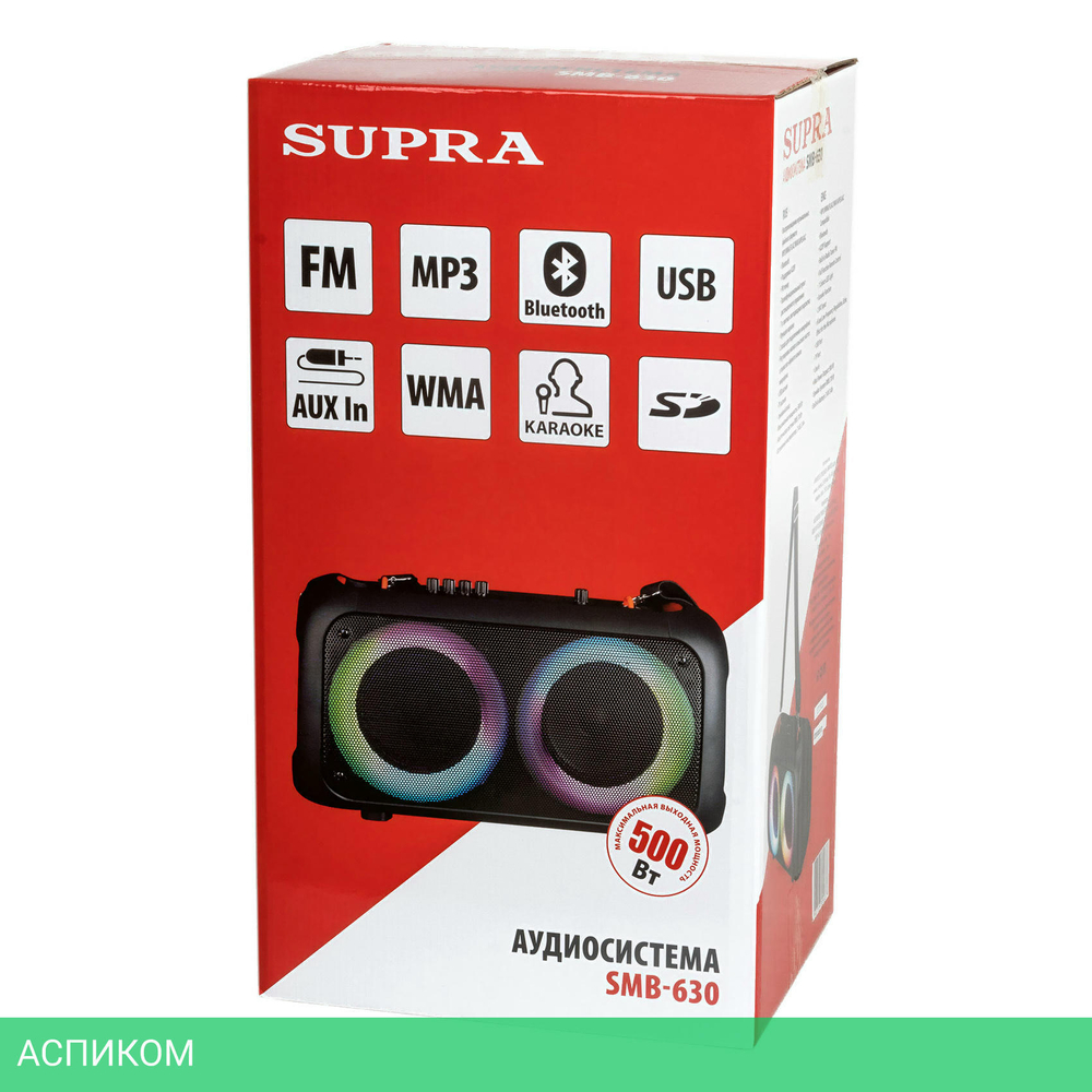 Беспроводная колонка Supra SMB-630 черный