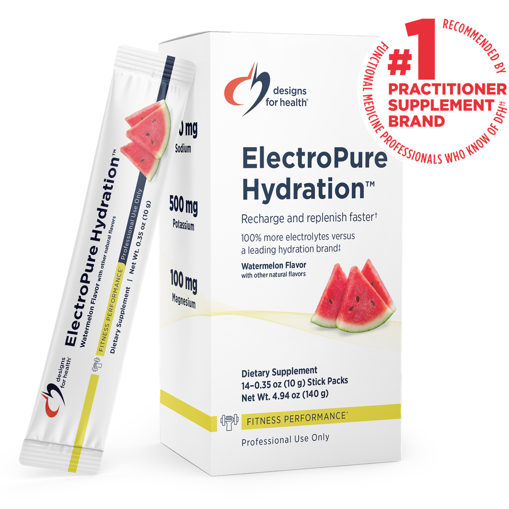 Designs For Health - ElectroPure™ Hydration - Watermelon - 14 stick packs