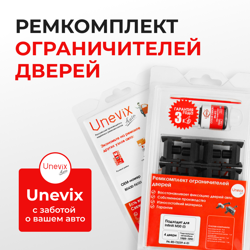Ремкомплект ограничителей дверей Infiniti M30 (I) F31 (4 двери, тип 32+39) 1989-1991