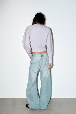 ZARA УКОРОЧЕННЫЙ КАРДИГАН, СВЕТЛО-СИРЕНЕВЫЙ