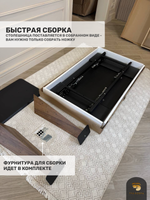 Кухонный раздвижной стол "Вирджиния", черный мрамор