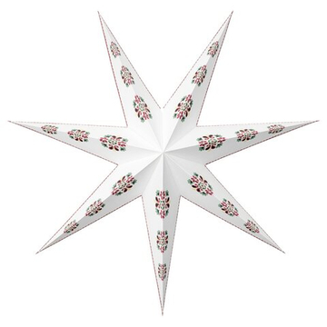 Новогоднее украшение (звезда) Födelse, 90 см, белый/с рисунком, бумага