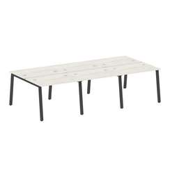 Metal System Рабочая станция на 6 мест на А-образном м/к БА.СМ-6.1 Дуб Наварра/Металл Антрацит 3000*