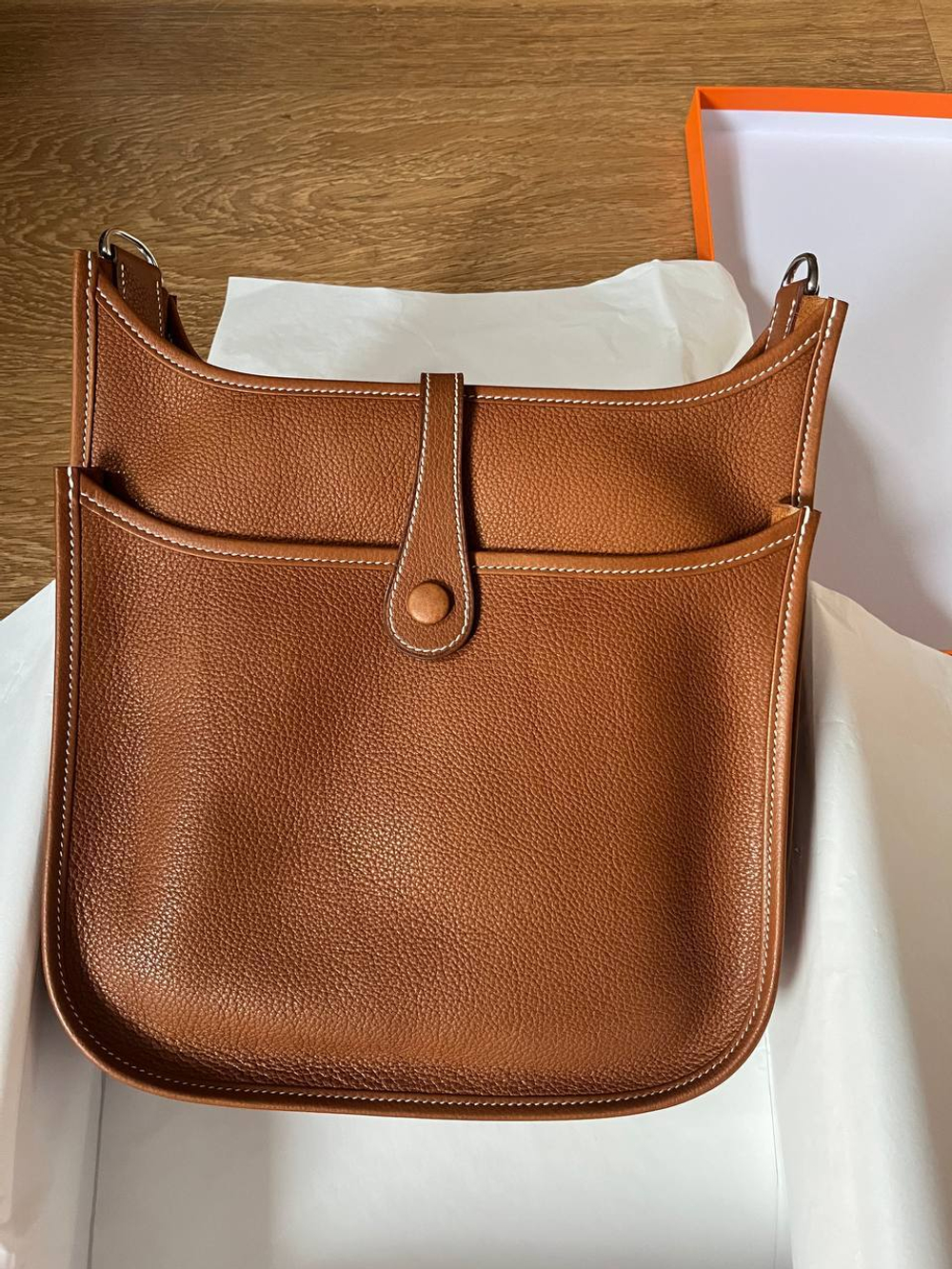 Сумка Hermes Evelyne 29 Barenia Faubourg Fauve
