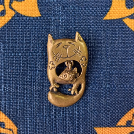 Подвеска. Котяра с рыбкой