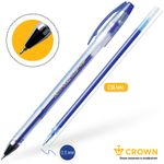 Ручка гелевая Crown "Hi-Jell Needle" синяя, 0,5мм, игольчатый стержень