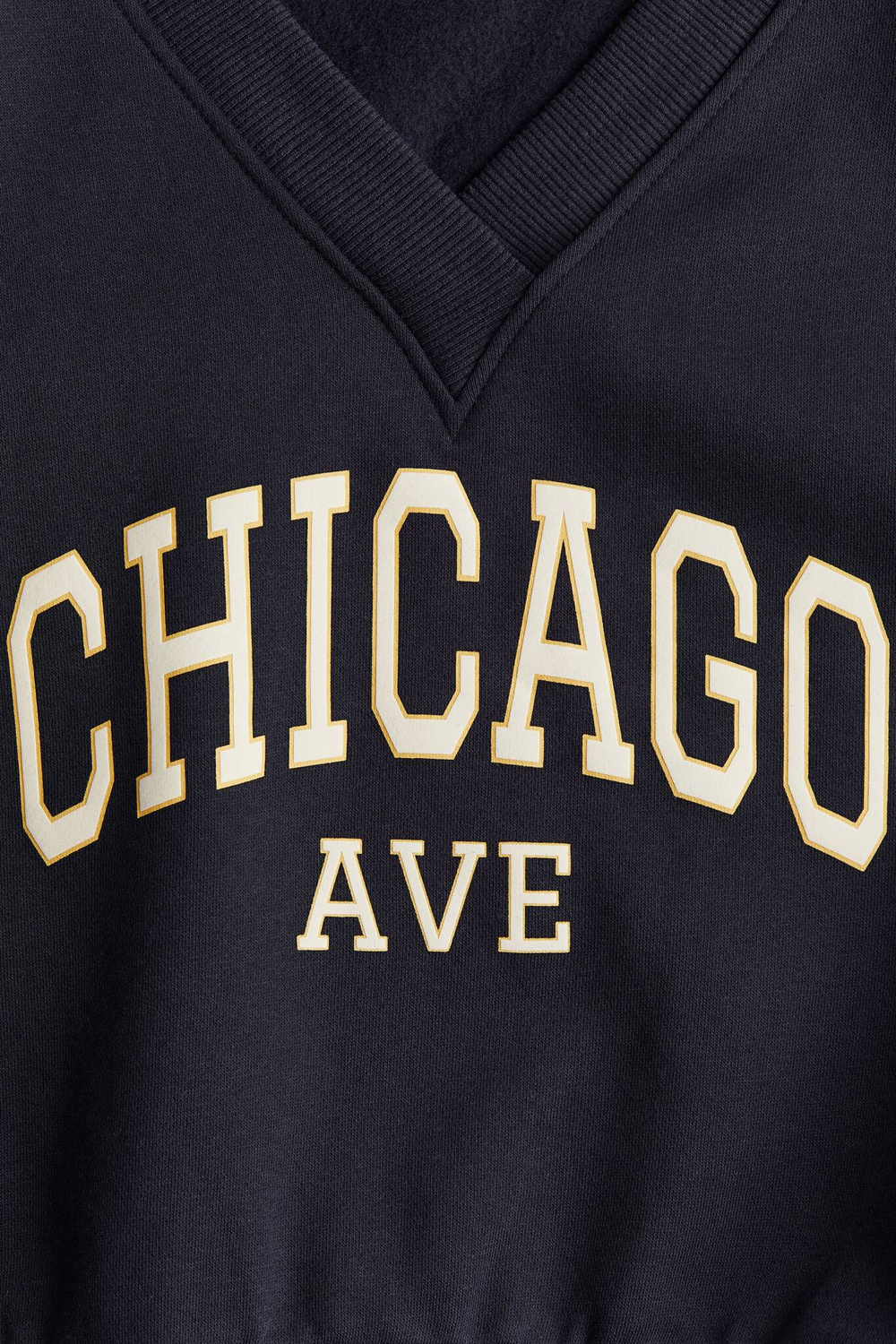 H&M Толстовка с V-образным вырезом, темно-синий