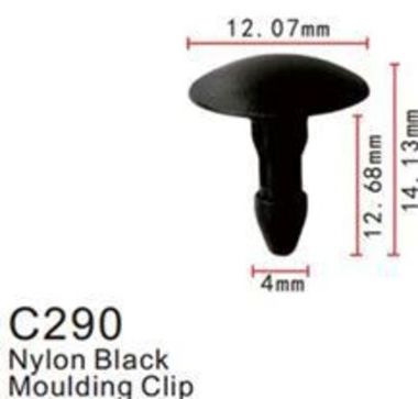 Клипса для крепления внутренней обшивки а/м Хендай/ Хонда пластиковая (100шт/уп.) Forsage клипса C0290(Hyundai)/Honda)