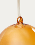 Aucan большой оранжевый стеклянный елочный шар