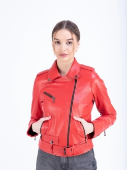 Косуха кожаная куртка женская Турция