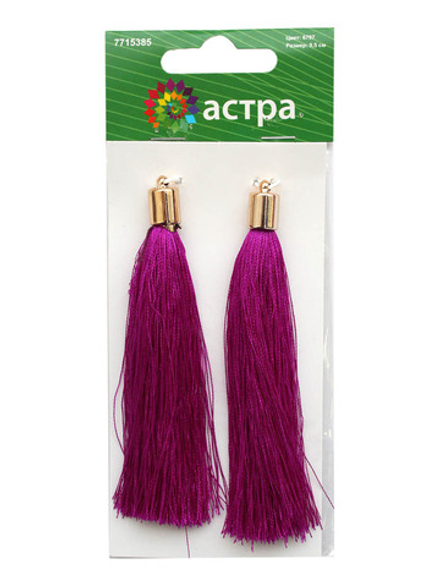 Декоративные кисти 9,5 см, 2 шт. Astra&Craft (6797(610) фуксия; 10702070/070323/3095375, КИТАЙ)