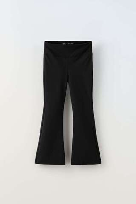 ZARA РАСКЛЕШЕННЫЕ ЛЕГИНСЫ ДЛЯ БАЛЕТА, ЧЕРНЫЙ