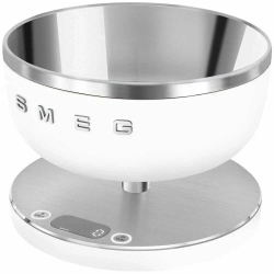 Кухонные весы SMEG, цифровые, максимальный вес 5 кг, шаг 1 г, цвет белый (KSC01WHMWW)