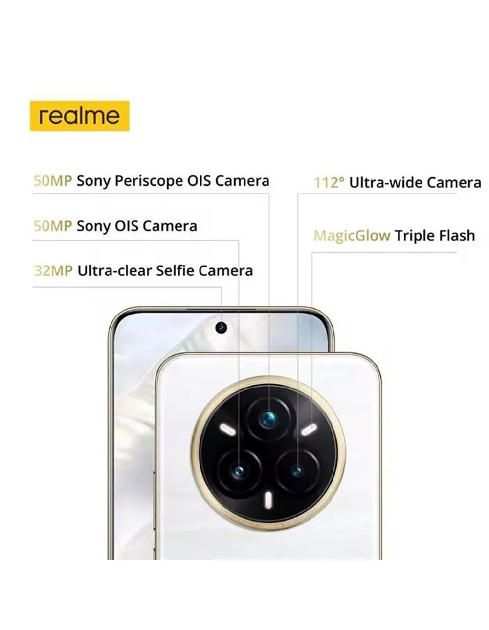 Смартфон Realme 14 Pro Plus 5G 12/512 ГБ, Ростест, Pearl White (белый)