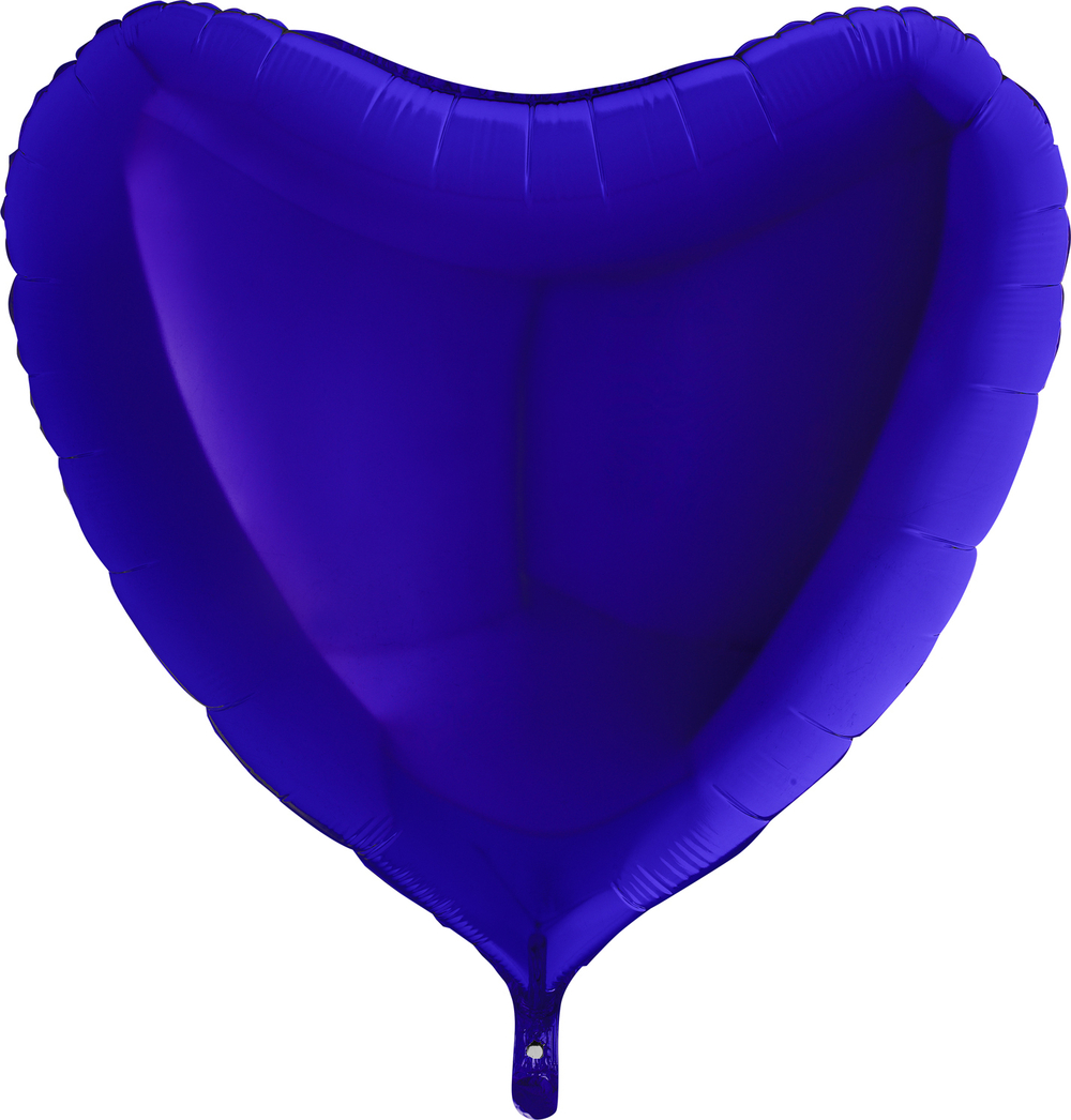 Фольгированный шар сердце 81 см фиолетовый