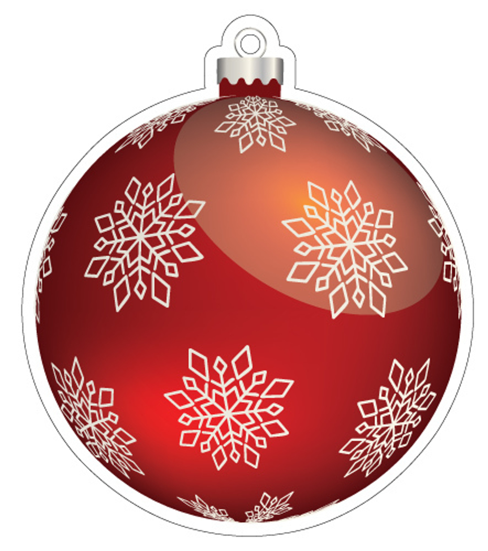 Вырубная фигурка 10*12см "Новогодний шар на елку"