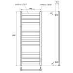 Полотенцесушитель электрический Point Меркурий PN83850B П10 500x1000, диммер справа, черный