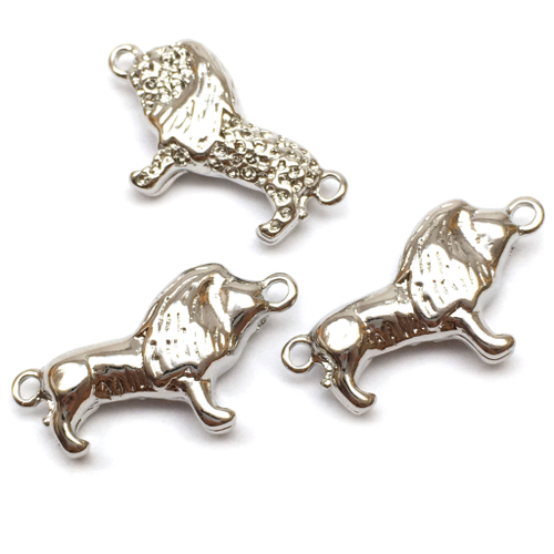 Коннектор "Лев" 21х12 мм, родий