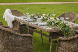 "Эспрессо" обеденная группа плетеная, цвет соломенный