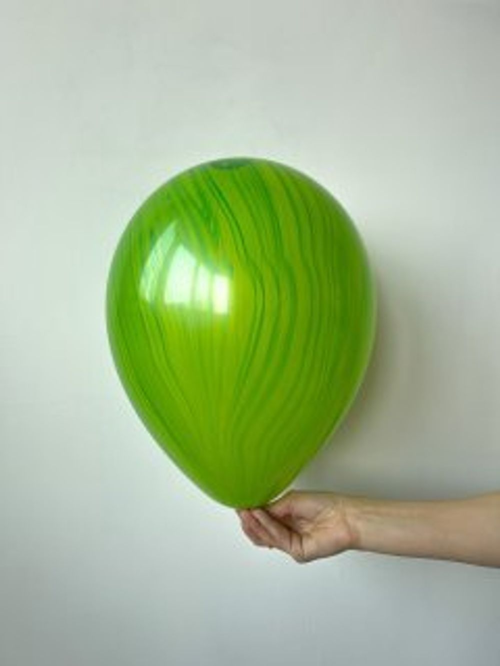 Q Шар 11" / 24 см, супер агат зеленый (БГ-16)  Изображение2