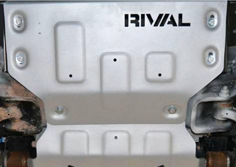 Защита картера Rival для Ford F-150 XIII (V - 5.0) 2014-2018 2017-н.в., штампованная, алюминий 6 мм, с крепежом, 2333.1855.1.6