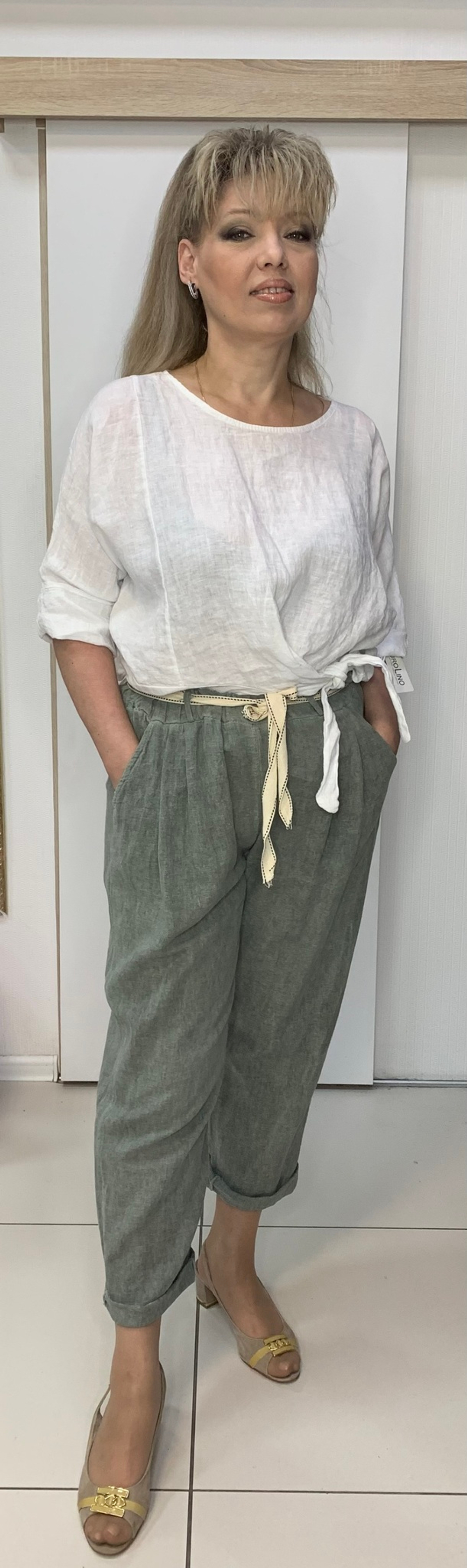 Летние итальянские брюки-момы на резинке