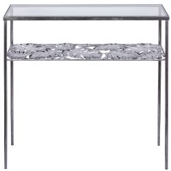 Консоль Monstera Deliciosa (Монстера) Античное серебро