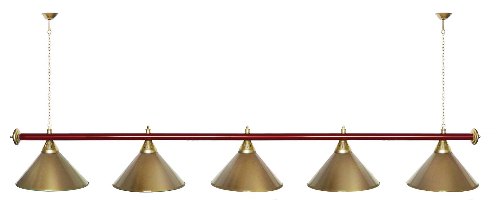 Лампа STARTBILLIARDS 5 пл. (плафоны золотые,штанга золотая,фурнитура золото) фото №82