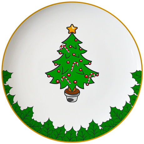 Постановочная тарелка First Lady "Счастливый санта"