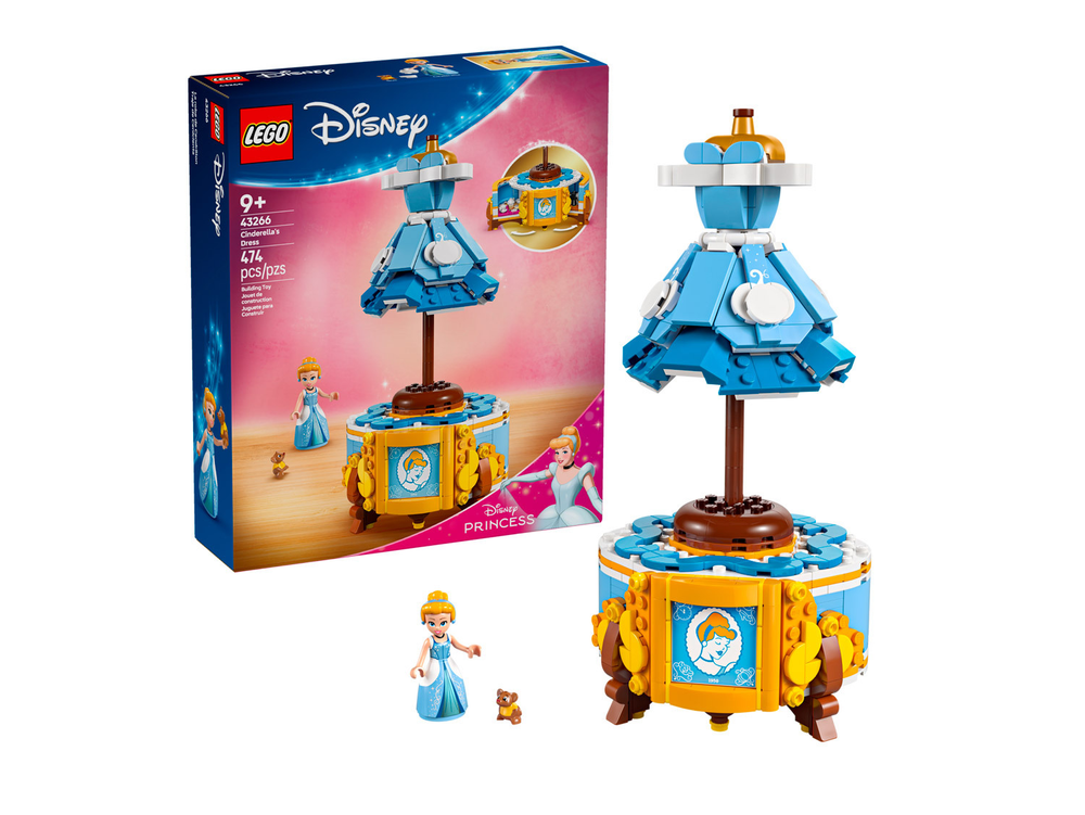 LEGO Disney 43266 — платье Золушки, коллекционный набор для игры и декора