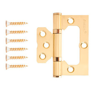 Петля НАКЛАДНАЯ Avers 75*63*2,5-B2-G золото     3"