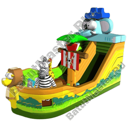 Коммерческий надувной батут "Побег из зоопарка"